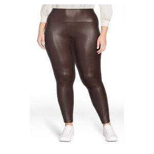 Time and Tru Women’s Brown Faux Leather Leggings Size XXL NEW